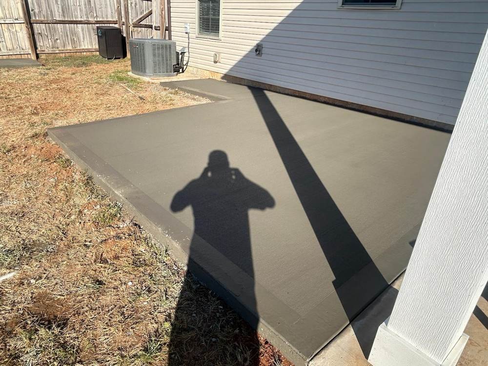 Poured concrete foundation and block walls
